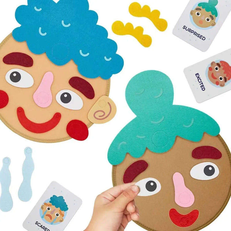 Children's Felt Learning Board Emoticons