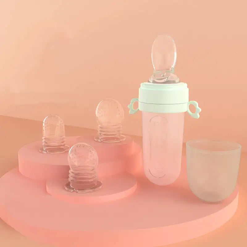 Portable Baby Feeding Spoon and Rice Cereal Bottle